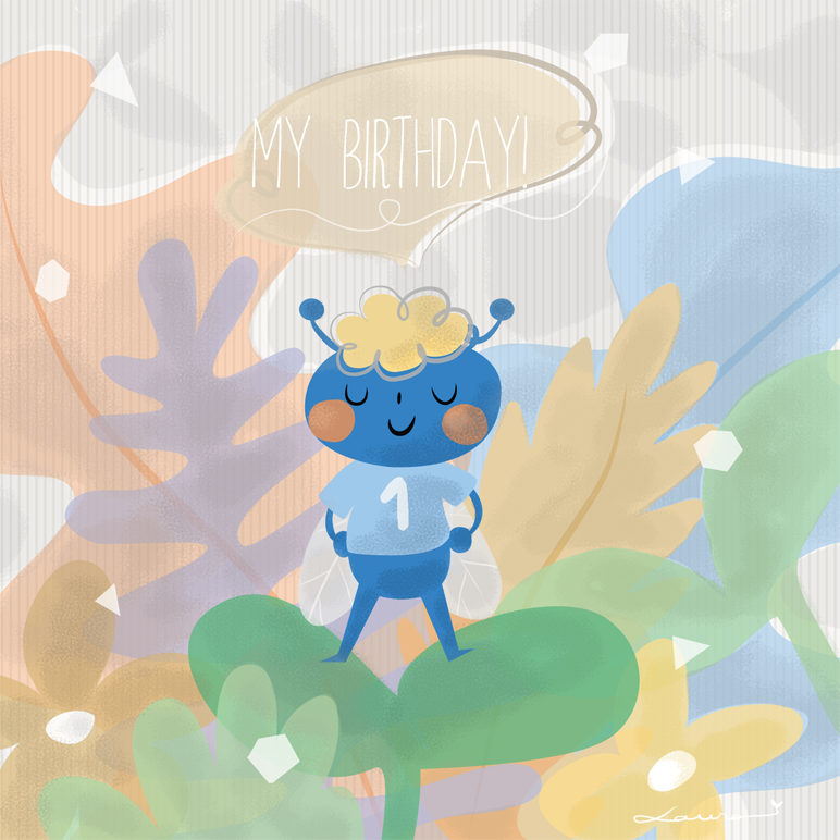 greeting card, postales, insecto, cute, insect, birthday, cumpleaños