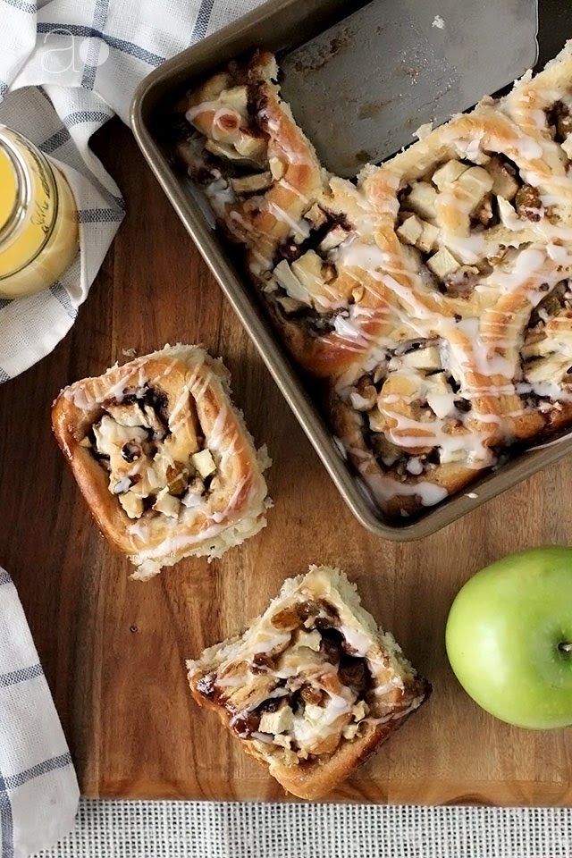 ambrosia Apple Walnut Raisin Cinnamon Rolls