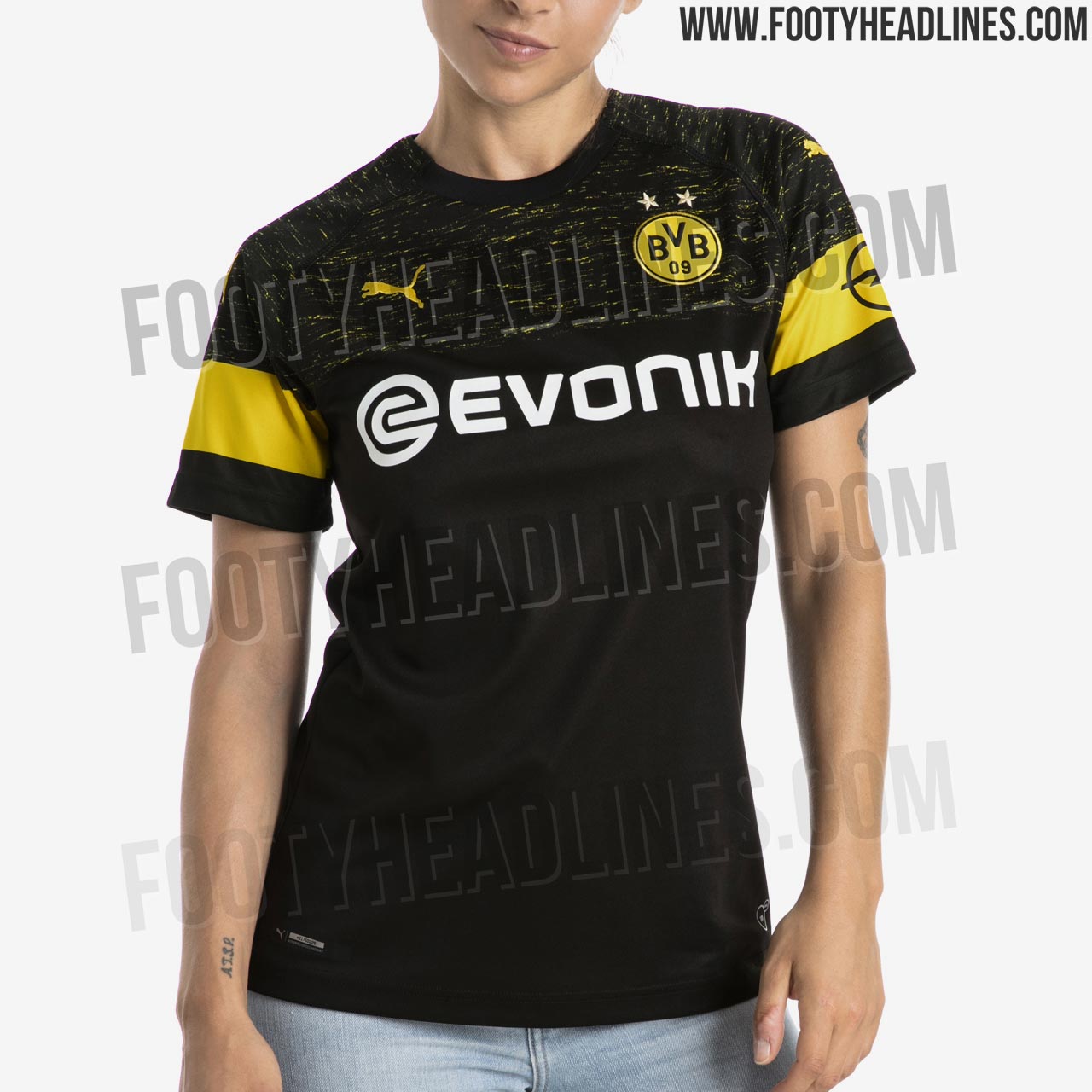 BVB Borussia Dortmund Cup Football Home Jersey Shirt Tee Top 2018 19 Manches Longues