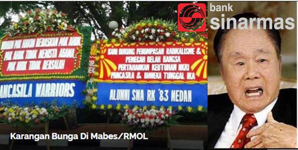 Terungkap!, Sinar Mas Diduga Pengirim 110 Karangan Bunga ke Mabes Polri