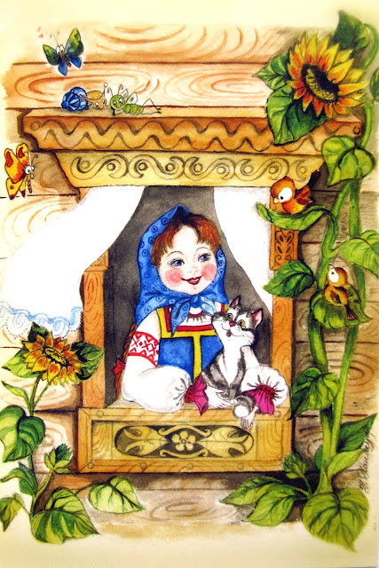 russian doll postcrossing card