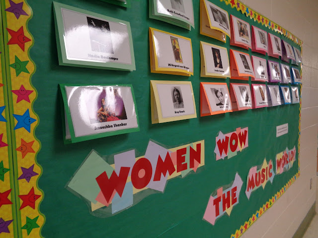 Women's history month music bulletin board female composers performers