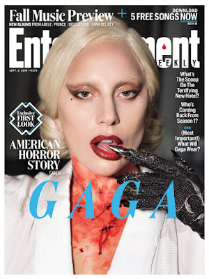 Entertainment Weekly Cover featuring Lady Gaga in American Horror Story: Hotel