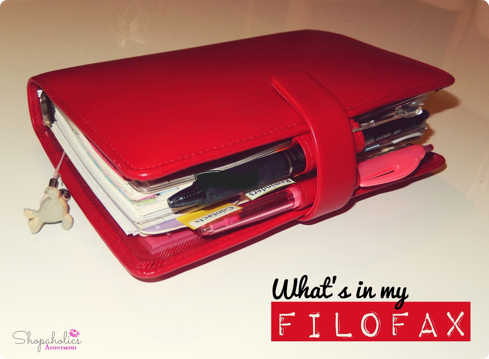 What's in my Filofax (Day Planner) Shopaholics Anonymous Blog