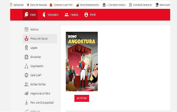 www. patria.org.ve Registro para optar al Bono Bicentenario de Angostura www. patria.org.ve Registro para optar al Bono Bicentenario de Angostura