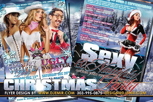 Country White All White Attire Christmas Party, Ugly Sweater Party and Sexy And Naughty Christmas Combo Party Flyer Design Country White All White Attire Christmas Party, Ugly Sweater Party and Sexy And Naughty Christmas Combo Party Flyer Design