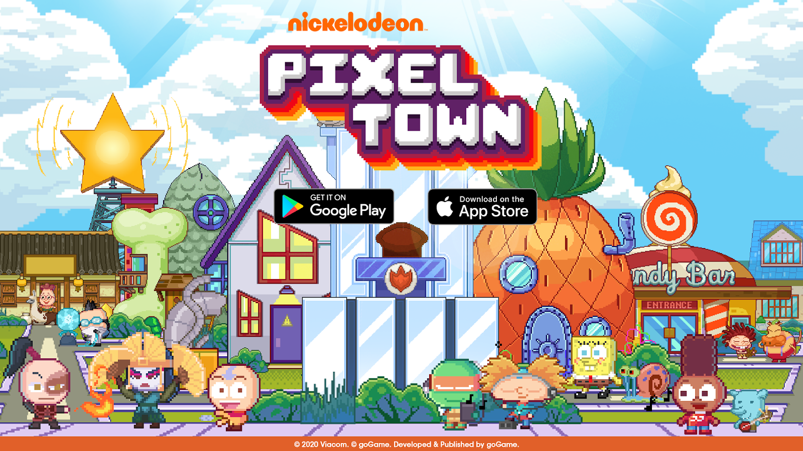 Nickelodeon pixel town