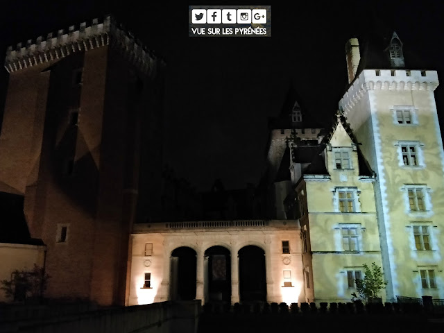 le château de Pau de nuit
