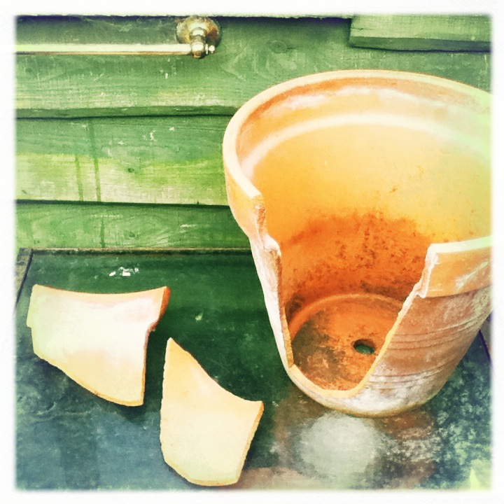 The Inexplicable World of Outa_Spaceman... Terracotta Plant Pot Repair.