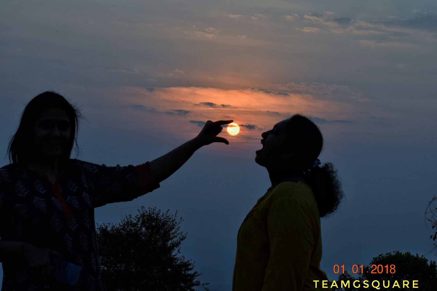 Sunrise at Posadigumpe hill, Kasaragod, Kerala 