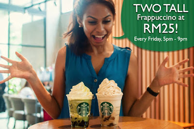 Starbucks Frappuccino RM25 Friday Discount Promo June 2017