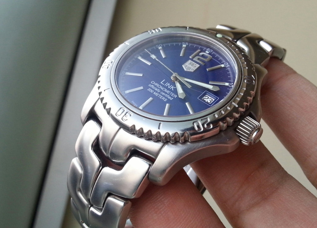 tag heuer link blue dial