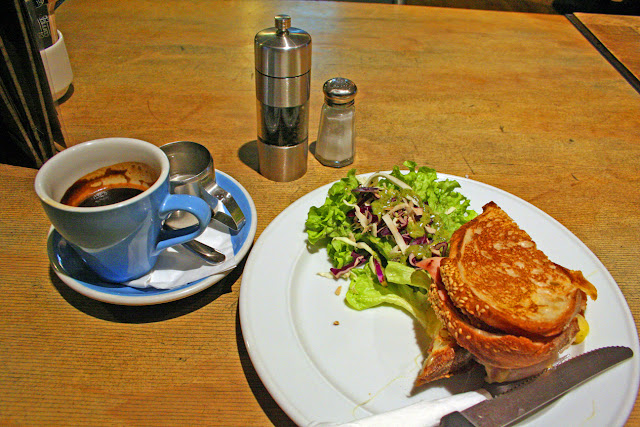 Croque monsieur at Vic's Cafe on Victoria Street, Christchurch, New Zealand