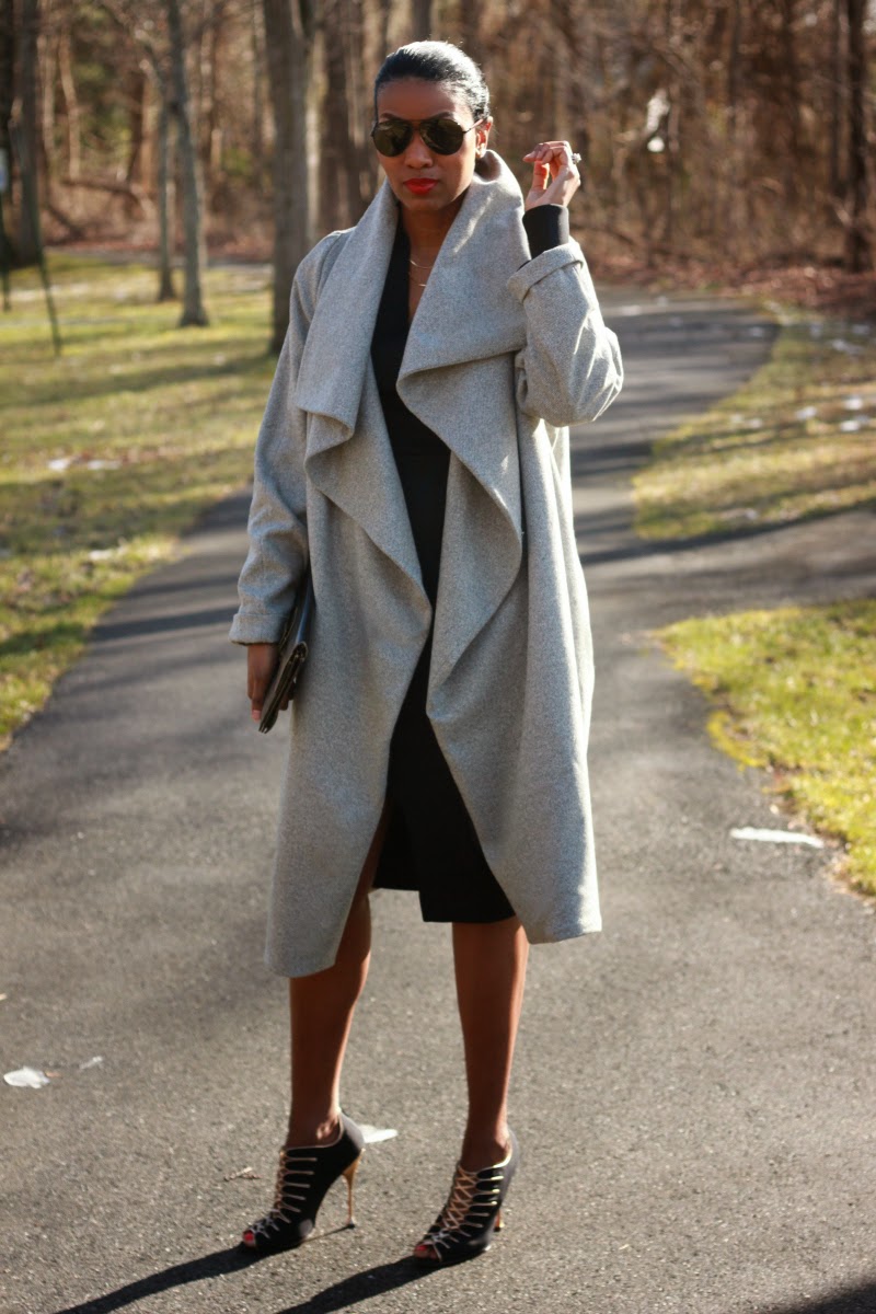 Oversized coat and neoprene dress - Mood Sewciety