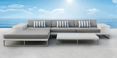 Outdoor Patio Wicker Furniture Sofa Sectional 3pc Resin Couch Set