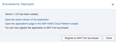Deploy your mobile web app to SAP HANA Cloud Platform