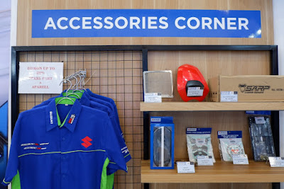 Aksesoris dan apparel juga hadir di Booth Suzuki Aksesoris dan apparel juga hadir di Booth Suzuki