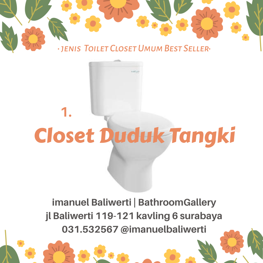 jual closet duduk toto surabaya kloset wc
