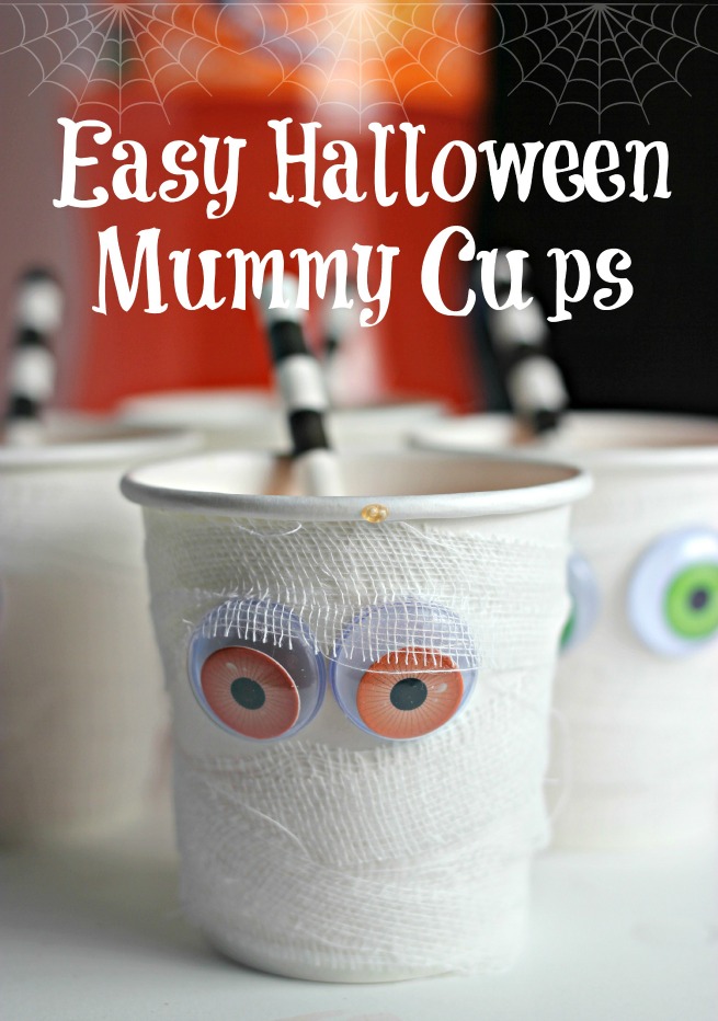 Easy Halloween Mummy Cups Tutorial