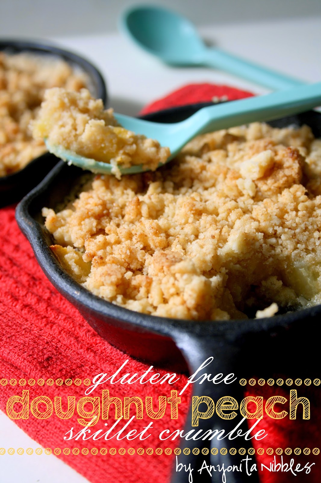 10 minute #glutenfree and #paleo doughnut peach skillet crumble from Anyonita Nibbles