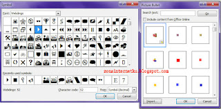Tampilan Menu Simbol And Picture Dі Menu Bullets Dі Microsoft Word 2007