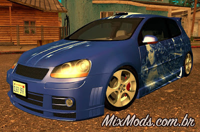 gta sa san mod carro vw golf mk5 gti tunável stock tunable juiced