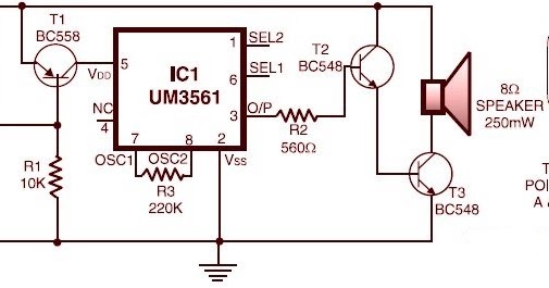 Simple Luggage Security Alarm Schematic | Circuits Diagram Lab