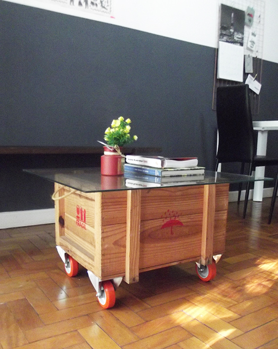 mesa de centro, caixote de madeira, industrial chique, faça você mesmo, diy, móvel, madeira