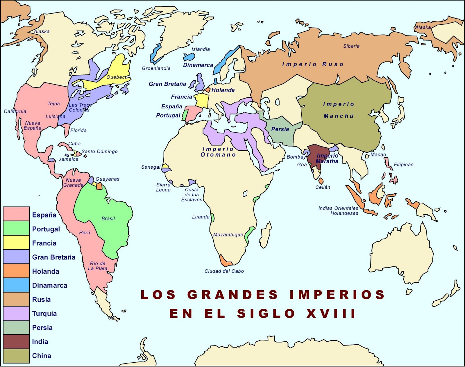 imágeneshistóricas.blogspot.es Los grandes imperios del siglo XVIII