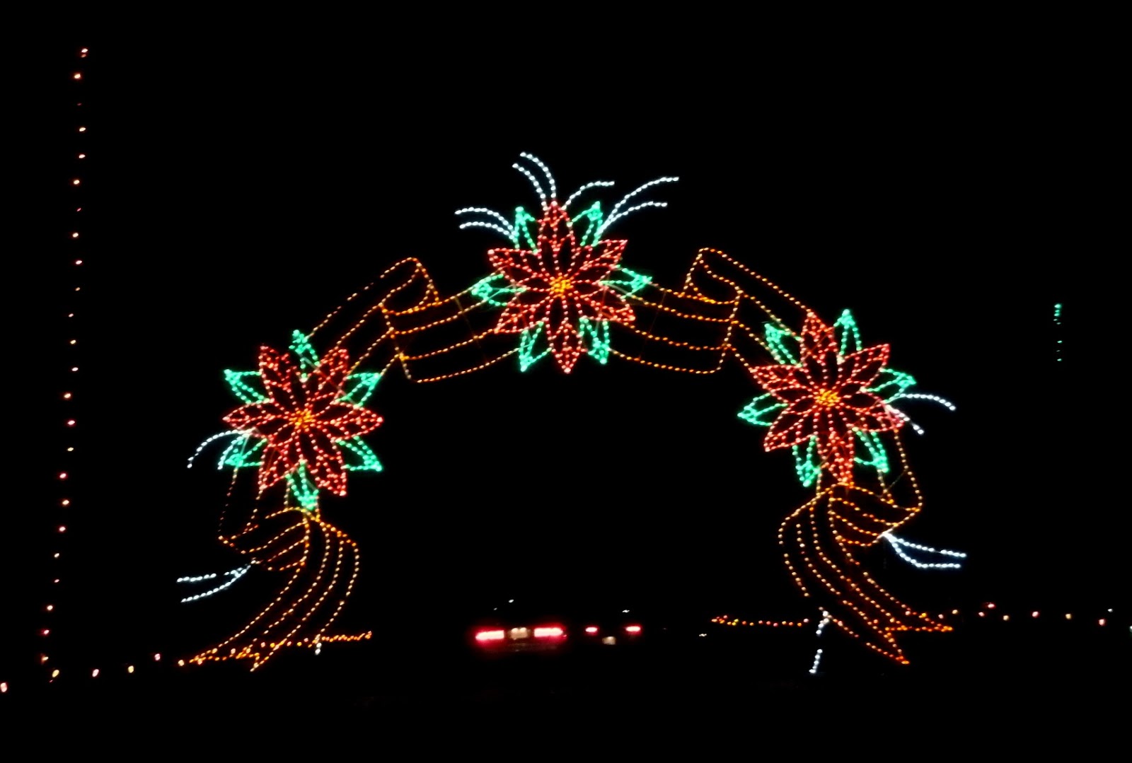 Photoops Holiday Displays Bright Nights, Poinsettia Arch
