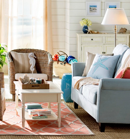 Rattan Barrel Chair in Living Room