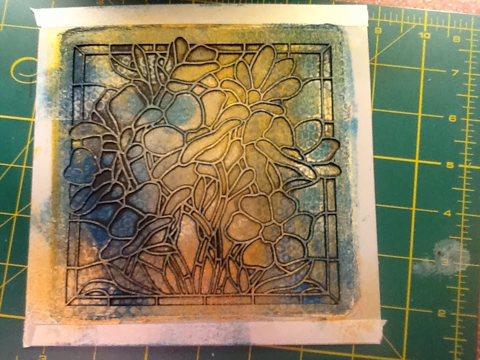 Barbara Gray's Blog. One Day at a Time. Stained Glass. New Stencil