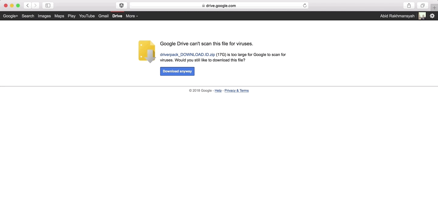 Safari Tidak Bisa Download di Google Drive