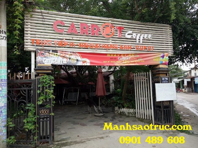 Lắp đặt mành trúc cho quán Carrot Copfee Lắp đặt mành trúc cho quán Carrot Copfee