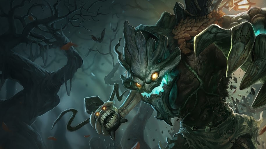 Maokai, LoL, Haunted, Splash Art, 4K, #544 Wallpaper