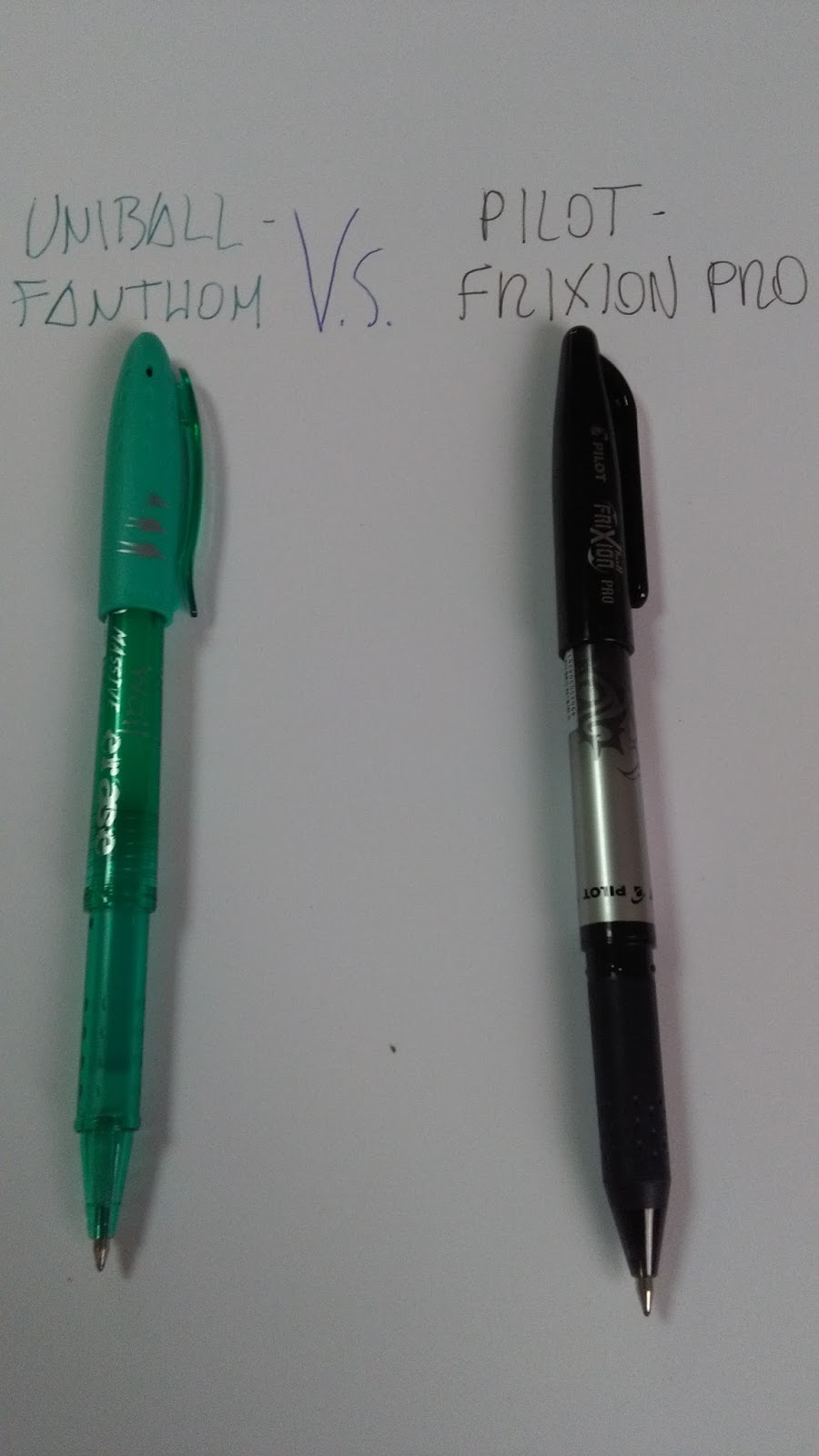 Solo Lapiceros SHOWDOWN PILOT Frixion Pro Vs. UNIBALL Fanthom