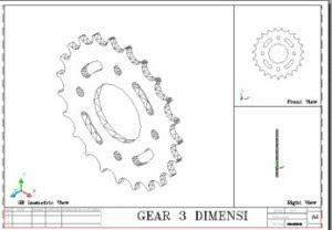 Cara Menggambar Gear Motor 3 Dimensi Dengan AutoCAD