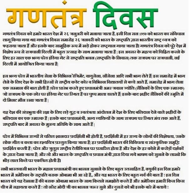 Essay on republic day