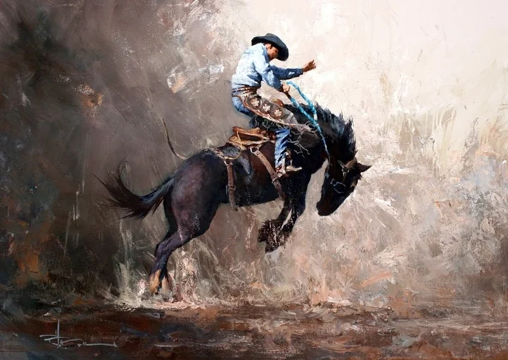 Western painting | Robert Hagan 1947 | Australian Impressionist painter