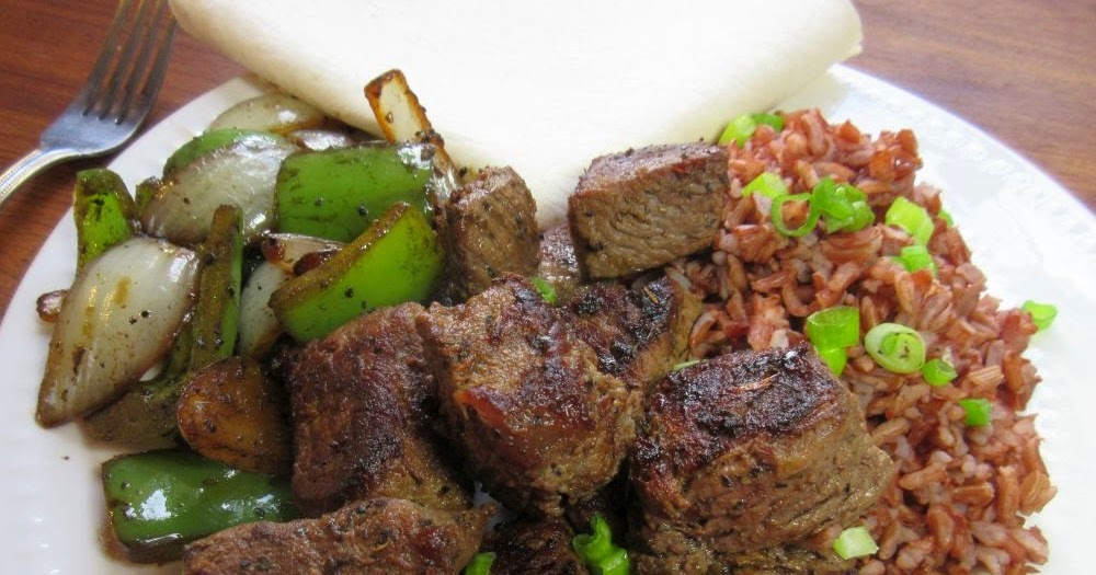 Tess Cooks4u Seasoned Beef Tips & Red Jasmine Rice