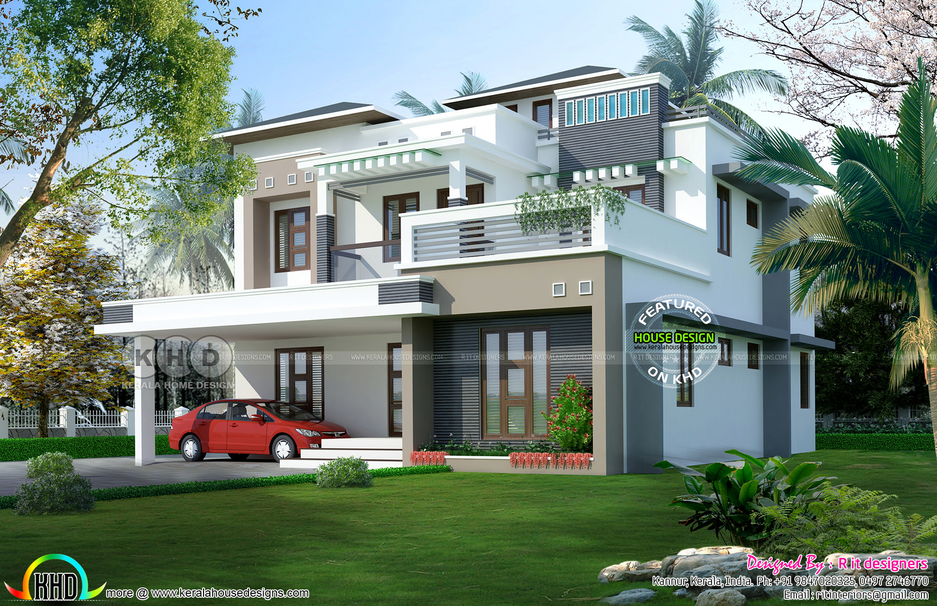  5  Bedroom  contemporary home  in 9 cent  land Kerala home  