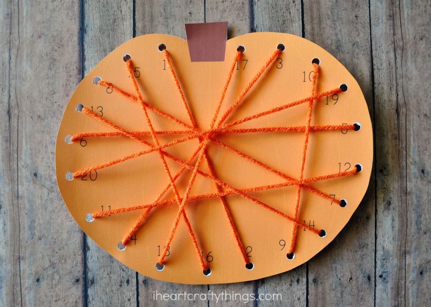 Preschool Pumpkin Lacing Activity With Printable I Heart Crafty Things