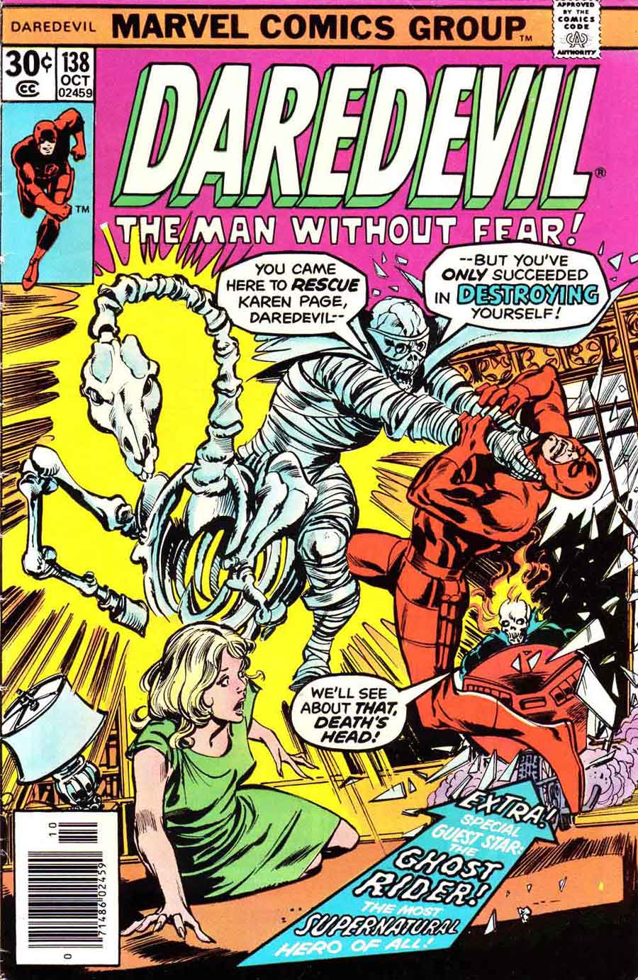 Daredevil v1 #138 marvel comic book cover