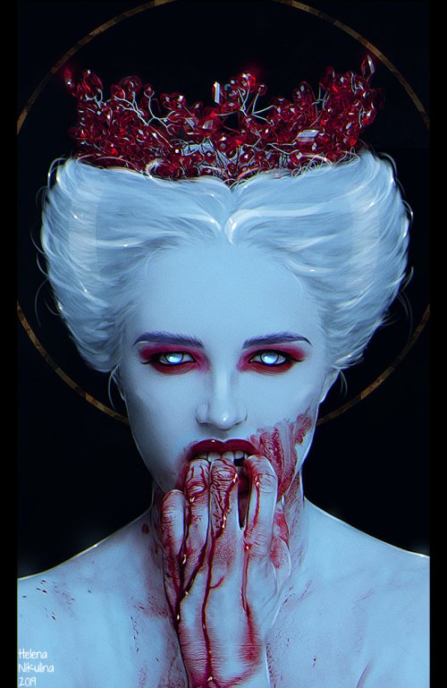 As sombrias ilustrações e foto-manipulações com mulheres de Helena Nikulina Helena Nikulina deviantart arte ilustrações photoshop fantasia ficção sombria terror mulheres
