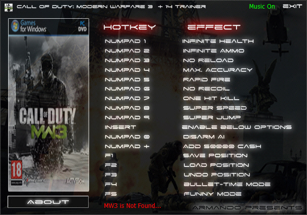 how to get for free ALL Call of DutyModern Warfare 3 +14 Trainer