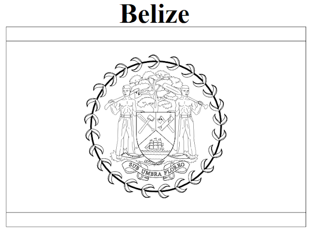 Laminas Para Colorear Coloring Pages Mapa Y Bandera De Belice Para | My