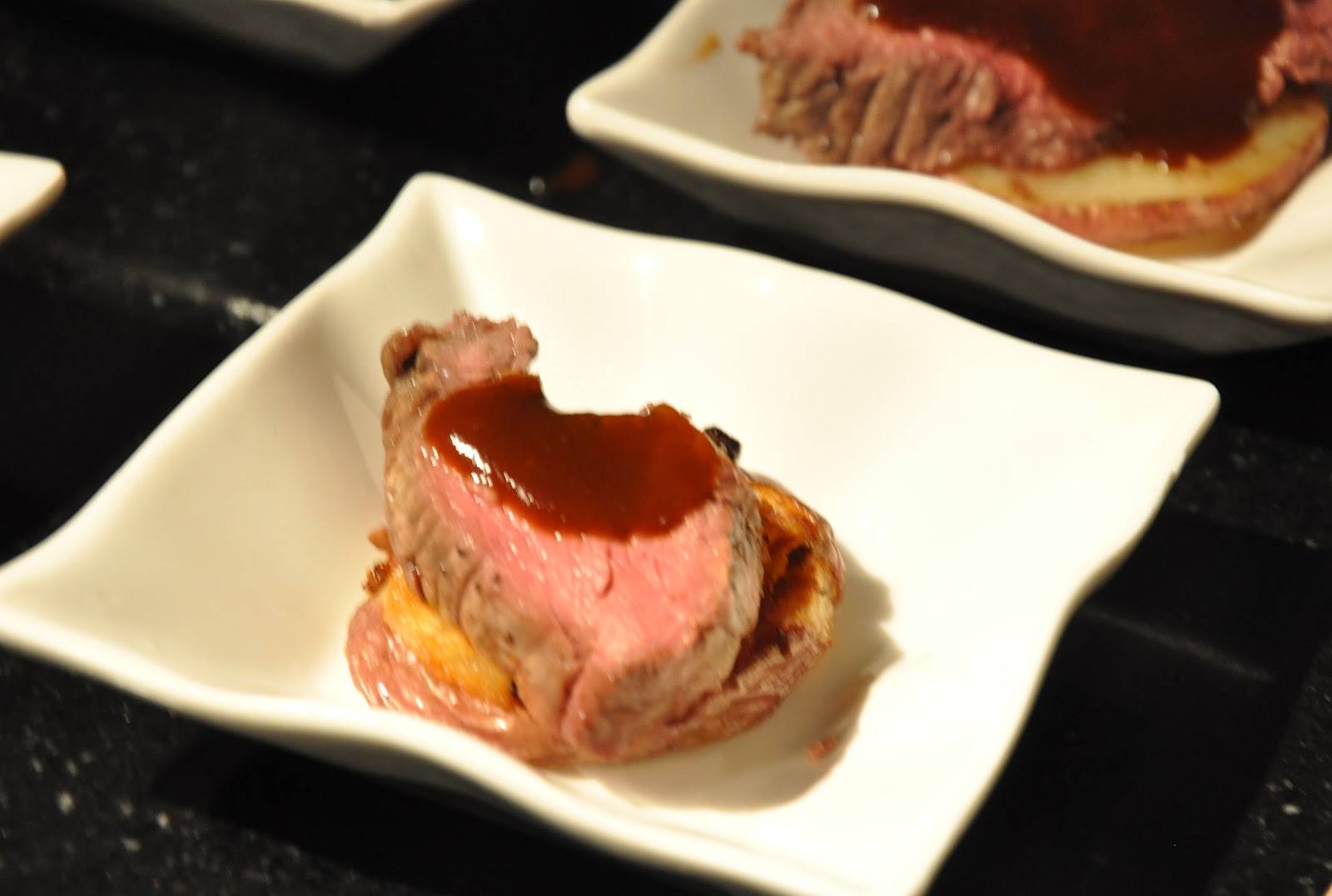 Party with Leah: Filet Mignon over Rosemary Potato with Bordelaise Sauce