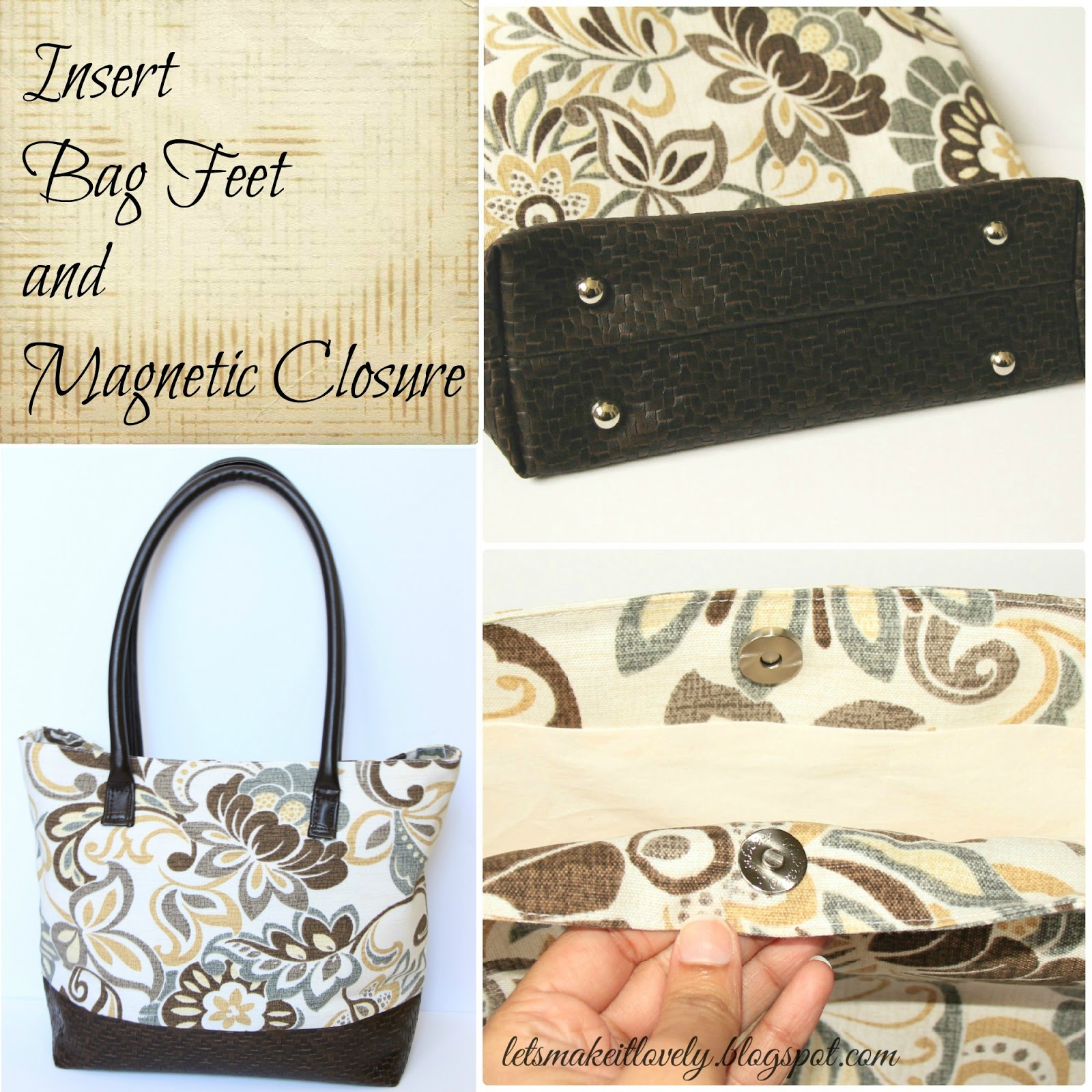 Let's make it lovely Adding Hard Base, Bag feet and Closure