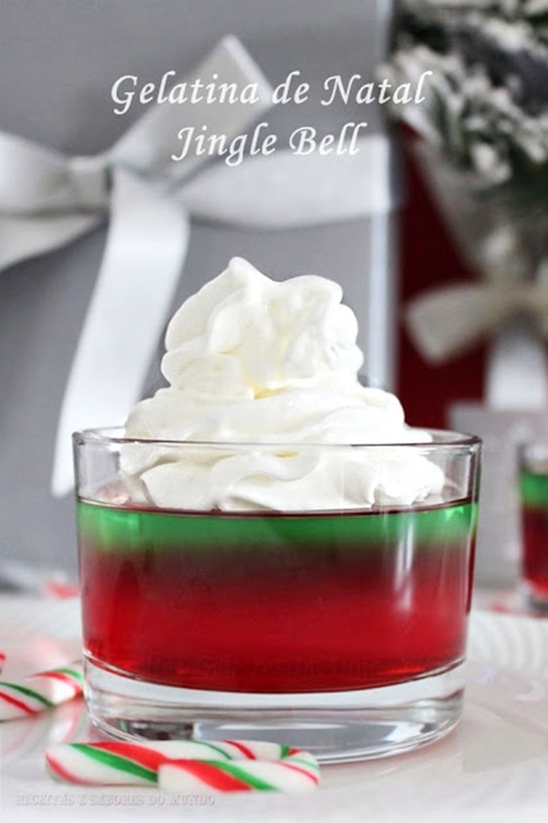 Gelatina de Morango e Limão Jingle Bell Receitas e Sabores do Mundo