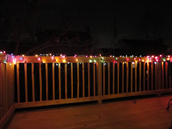 lights deck christmas railing window railings putting half second december wrap kitchen